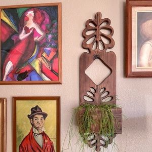 Vintage Wooden plant hanger